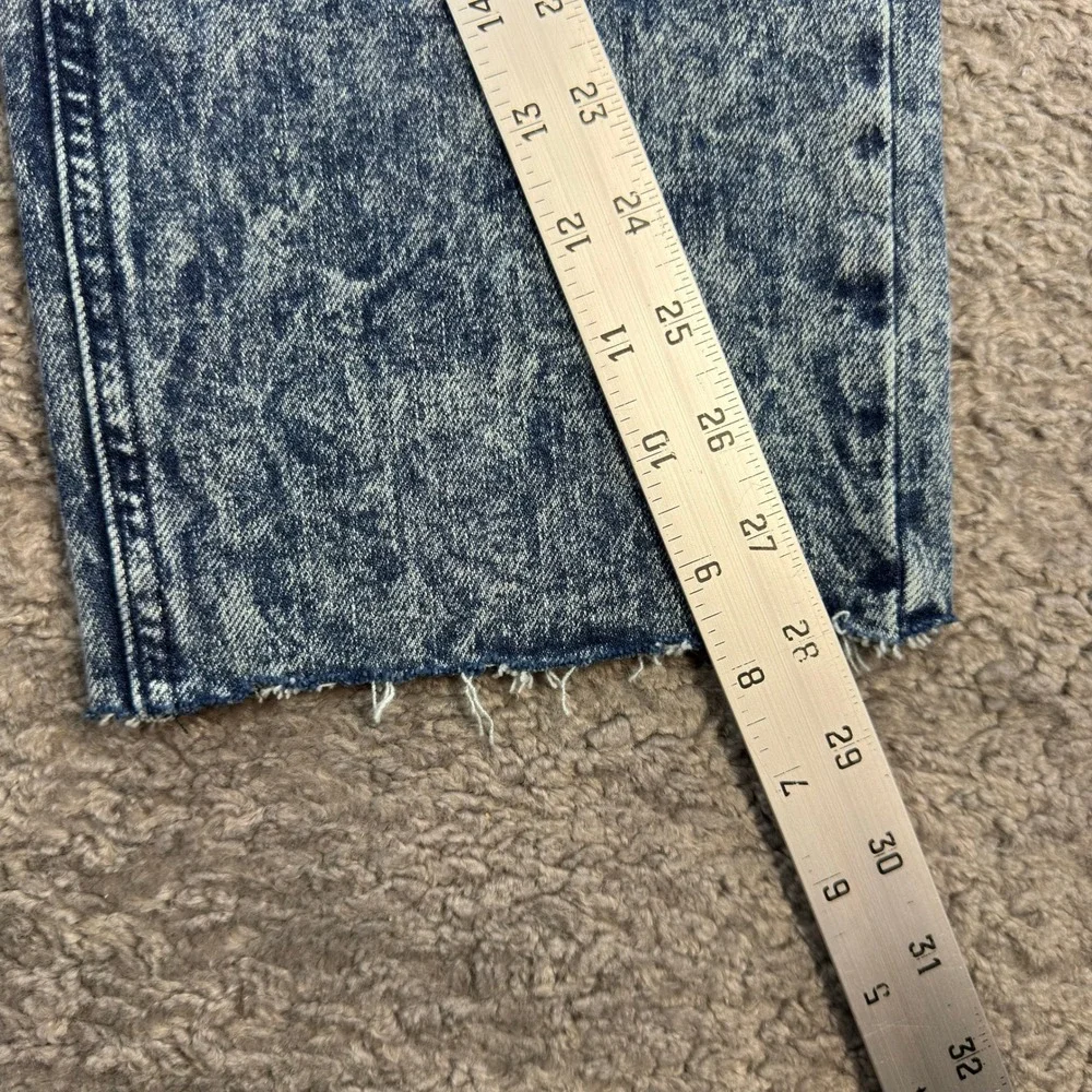 Levis 541 Athletic Taper Jeans Mens 36x28 Blue Acid Wash Raw Hem 18181-0343